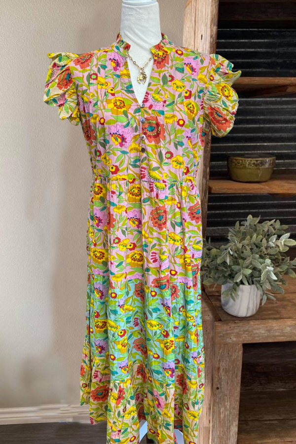 Dynamic Garden Party Dress