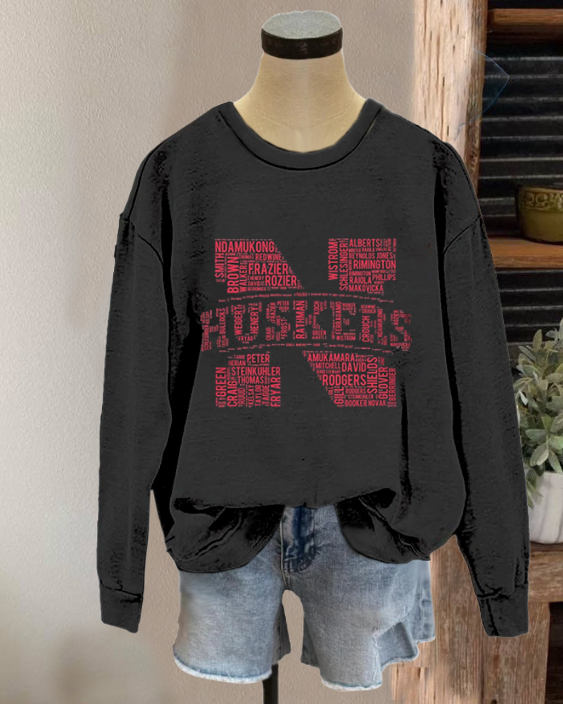 Nebraska Huskers Print Crewneck Sweatshirt