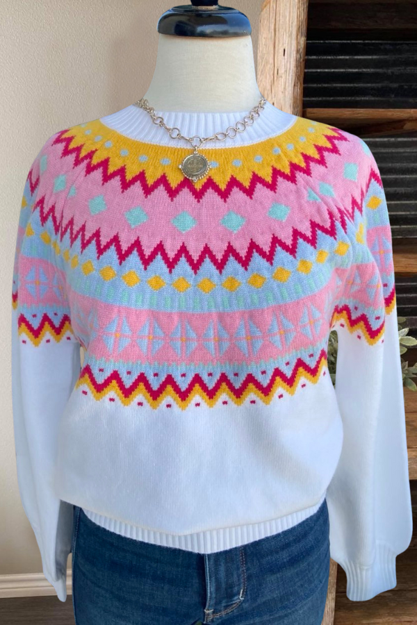 Classic Fair Isle Knit Sweater