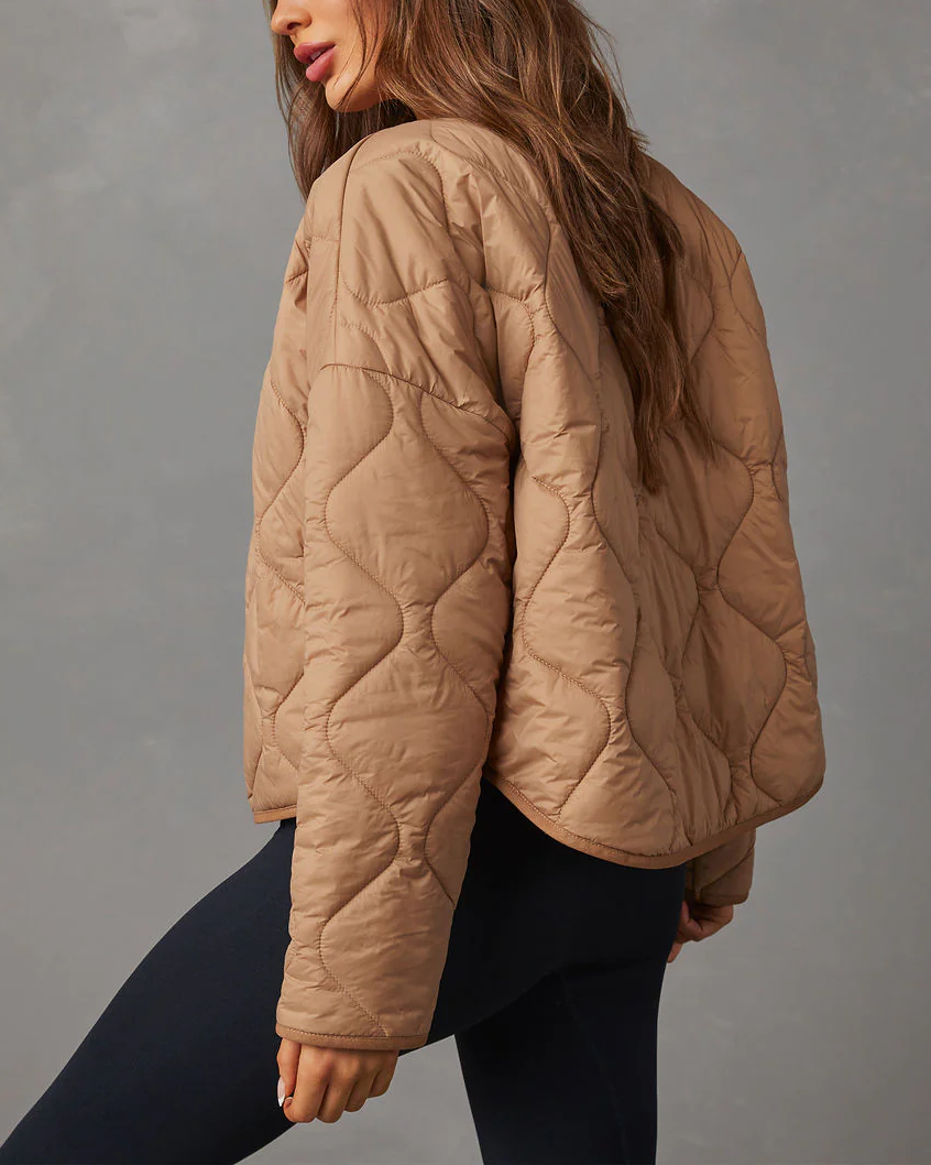 Wave Quilted  Cropped Jacket