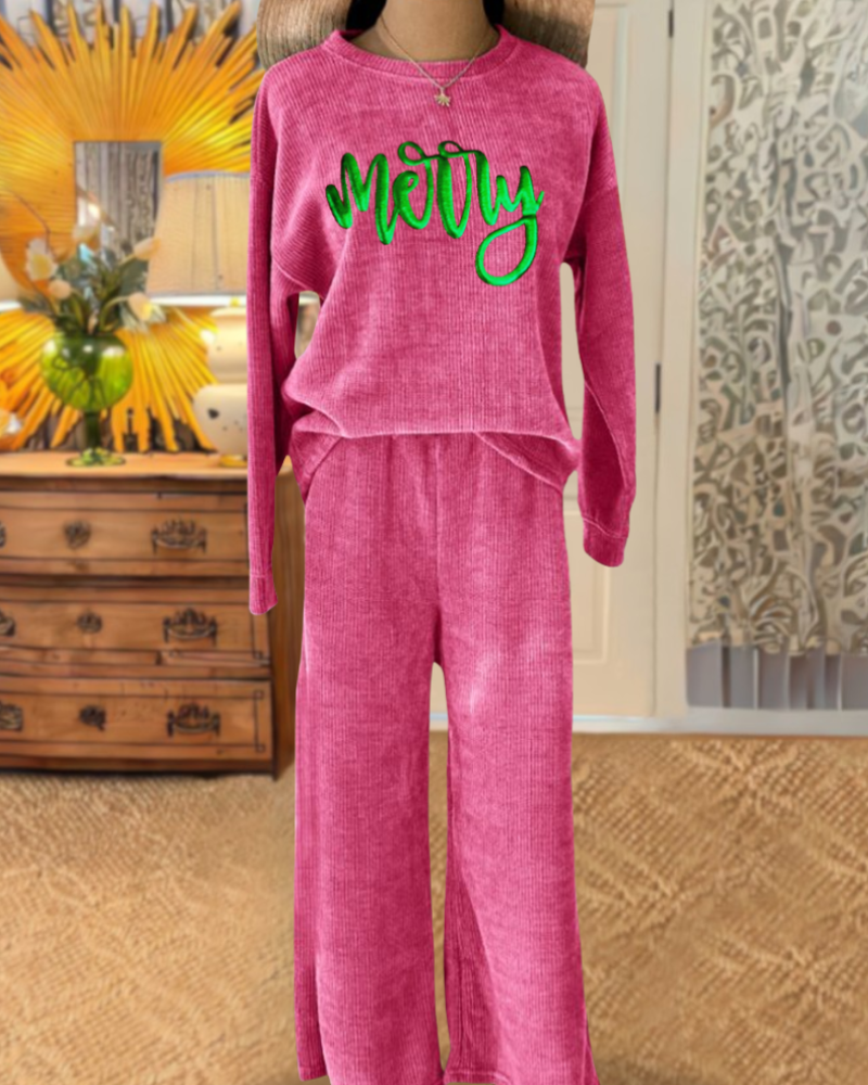 Merry Christmas Crew Neck Set