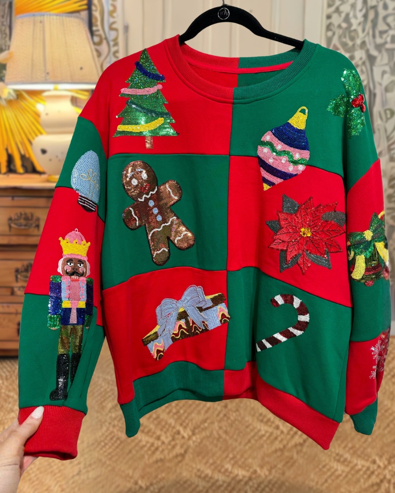 Sparkly Christmas Icons Sweatshirt