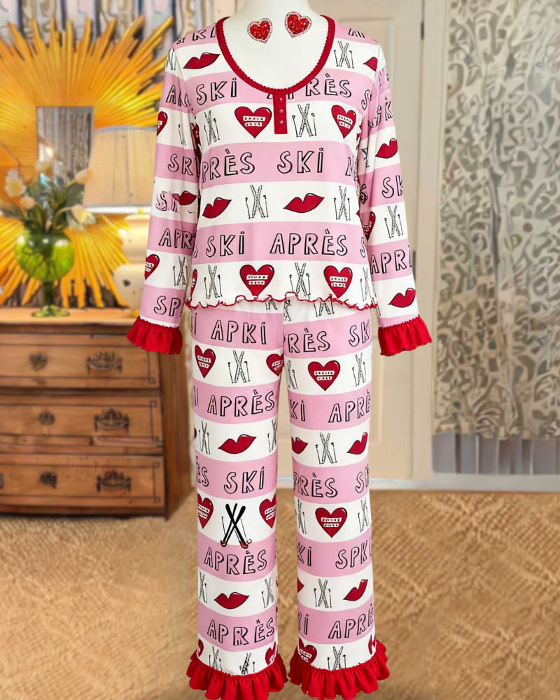 Apres Ski Ruffled Pajama Set