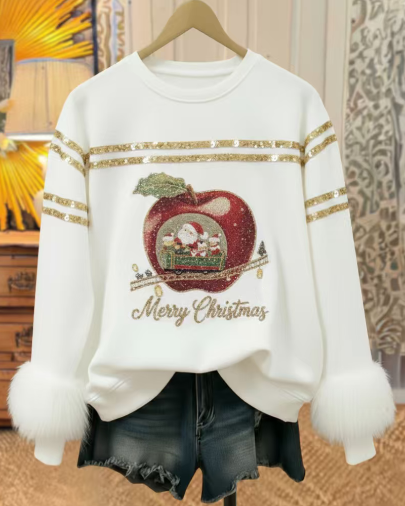 Santa's Apple Magic Top