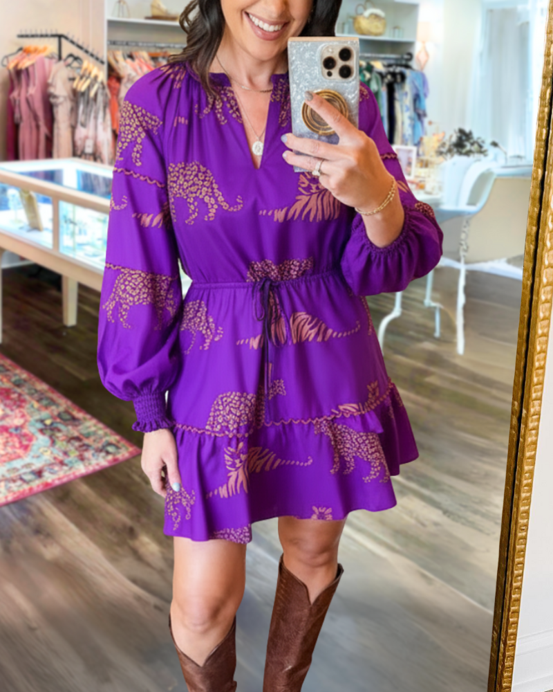 Wild Leopard Dance Dress