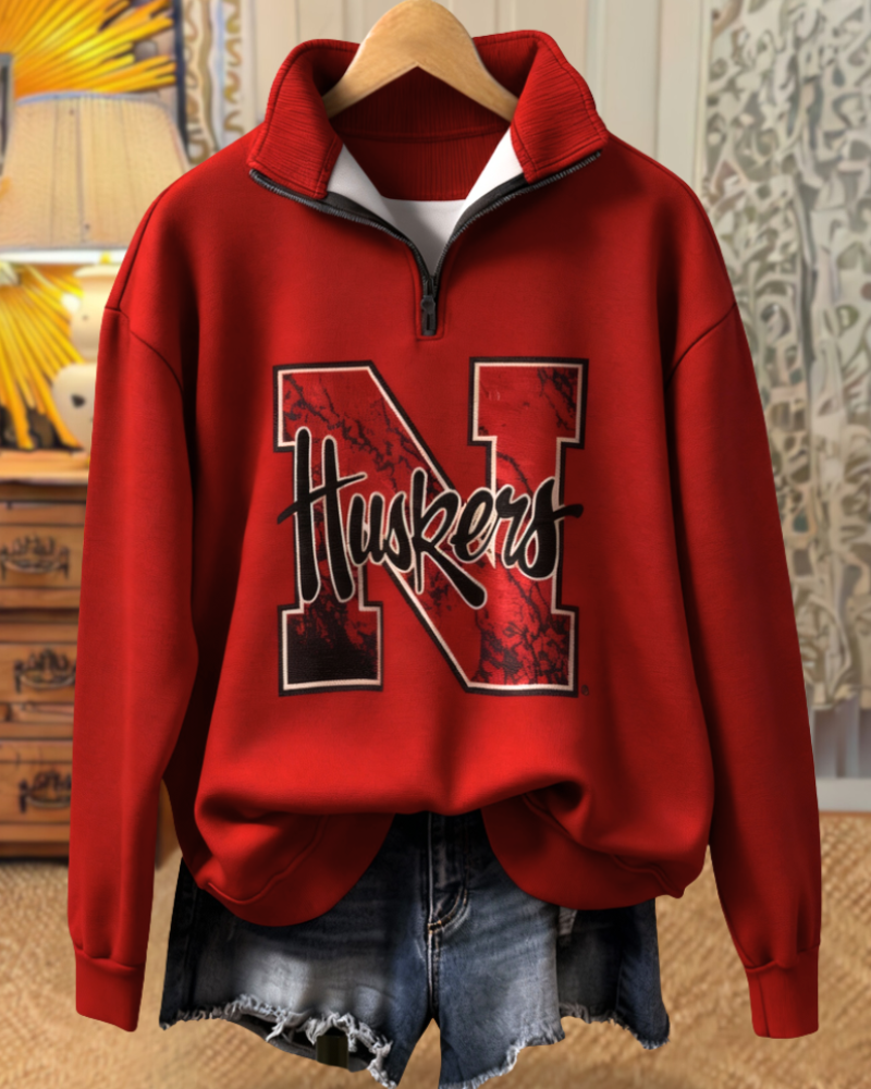 Nebraska Huskers Half Zip Sweatshirt