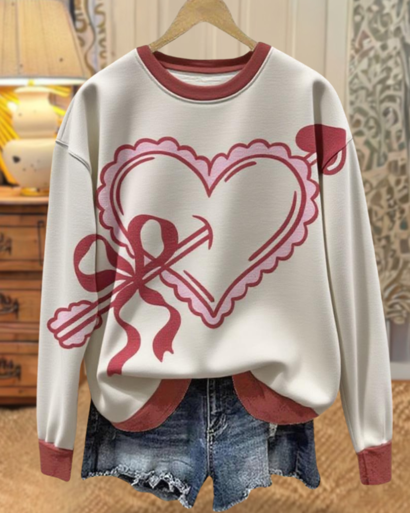 Cupid's Arrow Heart Sweatshirt