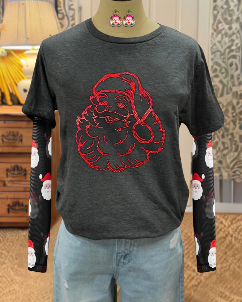 Santa Claus Beaded Tee