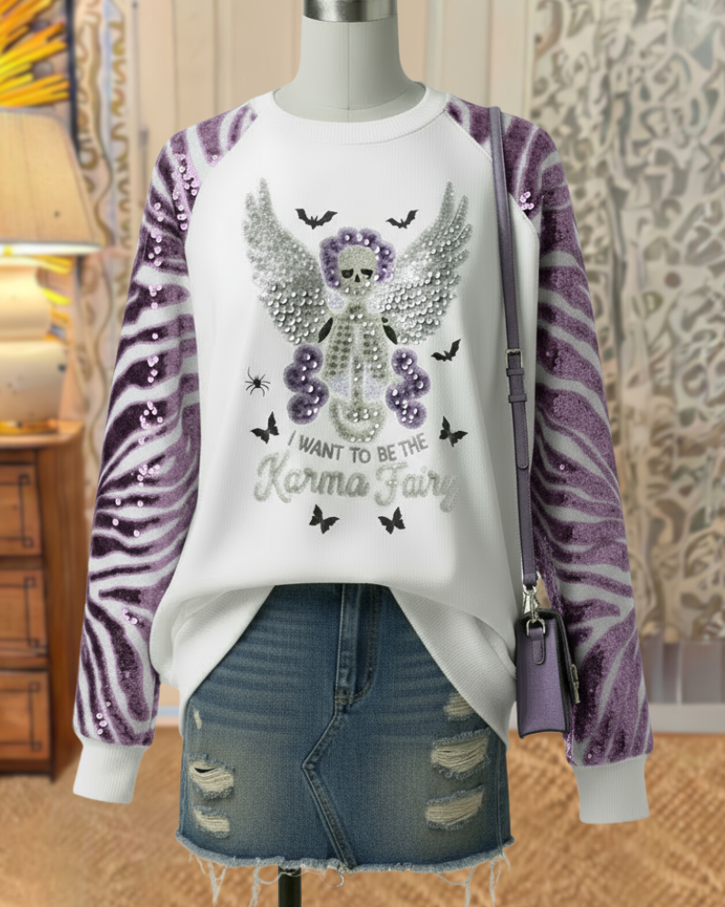 Oversize Ghoulishly Glam Karma Fairy Top