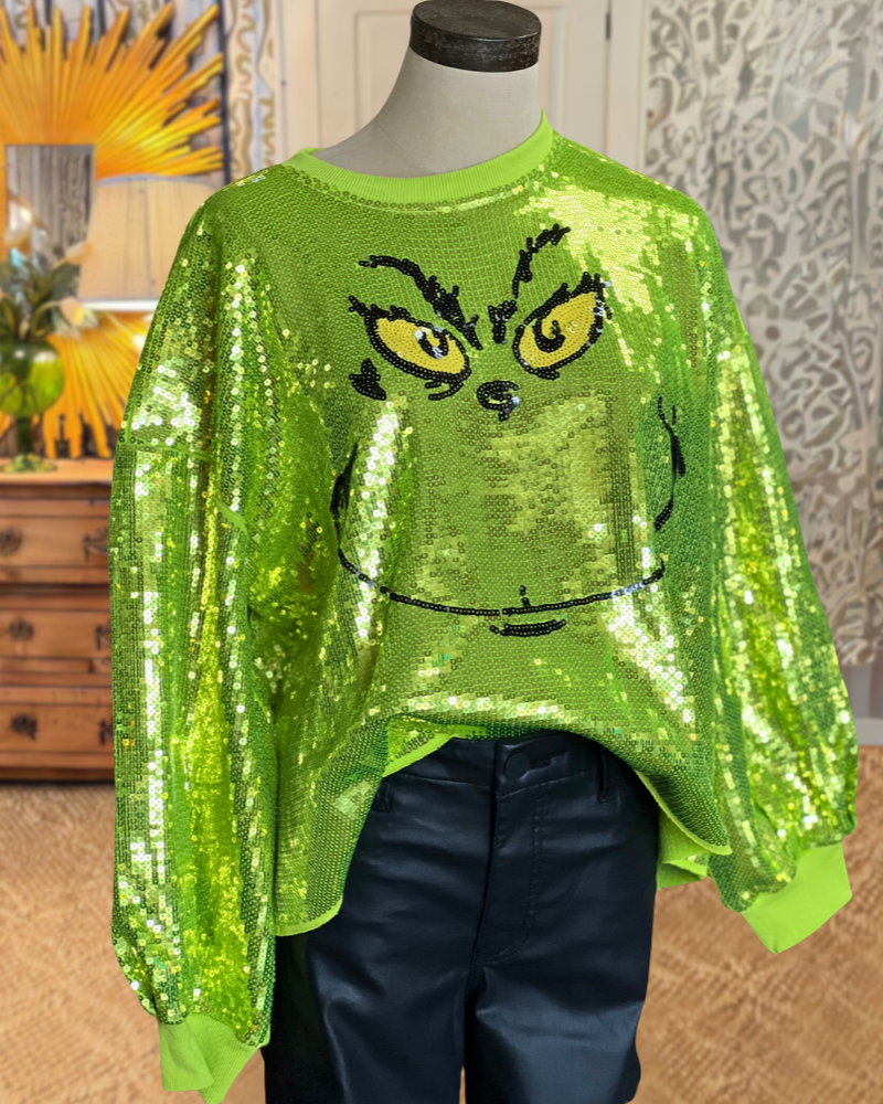 Grinch Sequin Sweatshirt