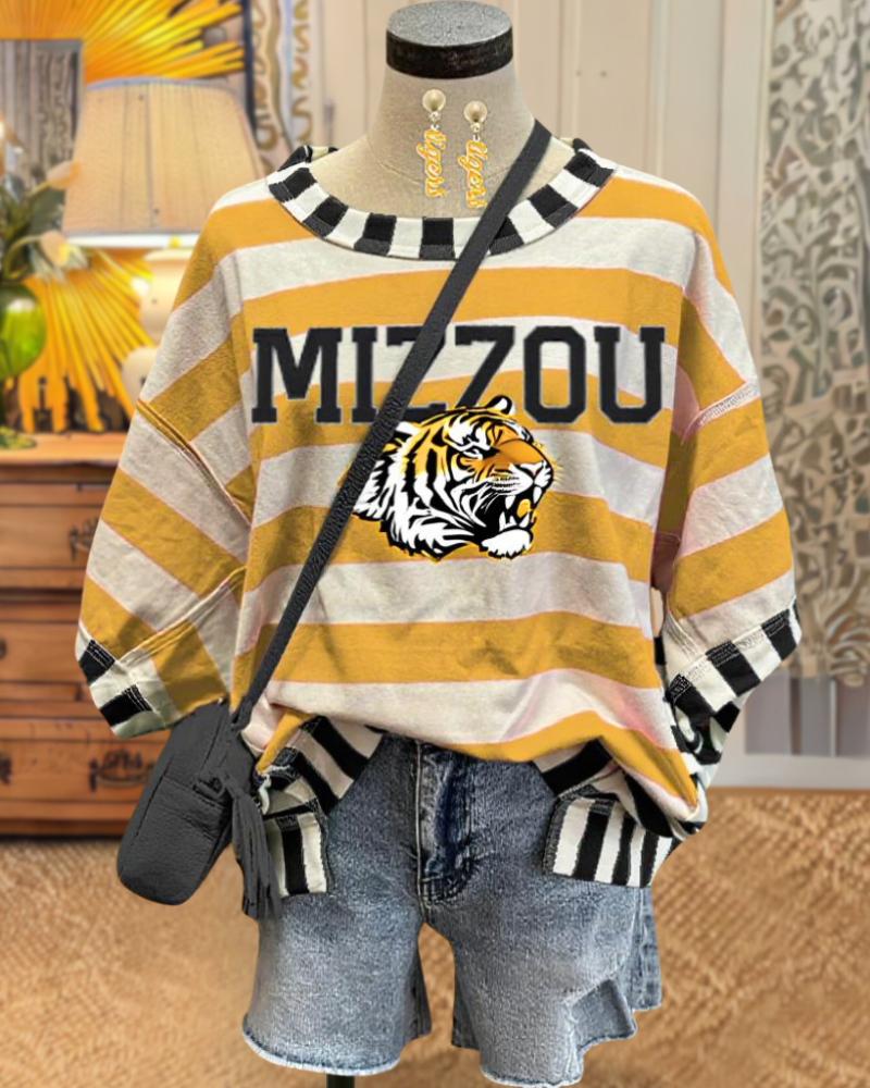 Mizzou Tigers Print Top