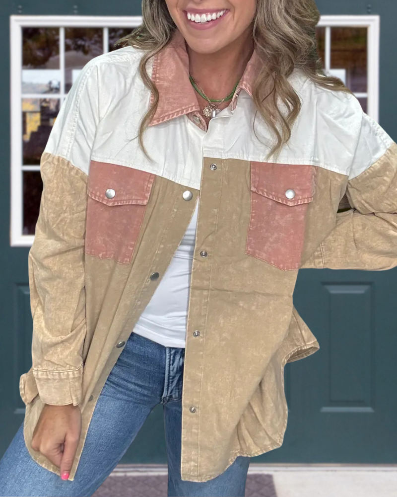 Vintage Washed Patchwork Jacket