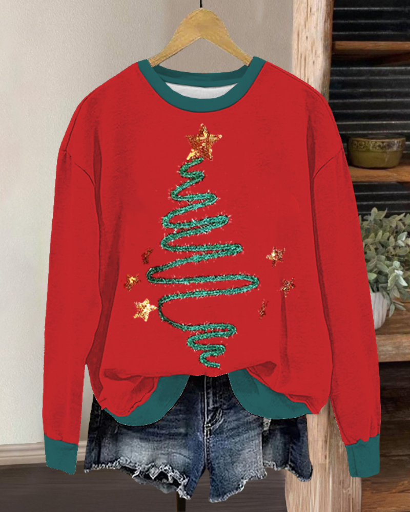 Shining Star Christmas Tree Sweatshirt