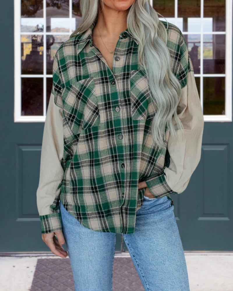 Plaid Flannel Button Shirt