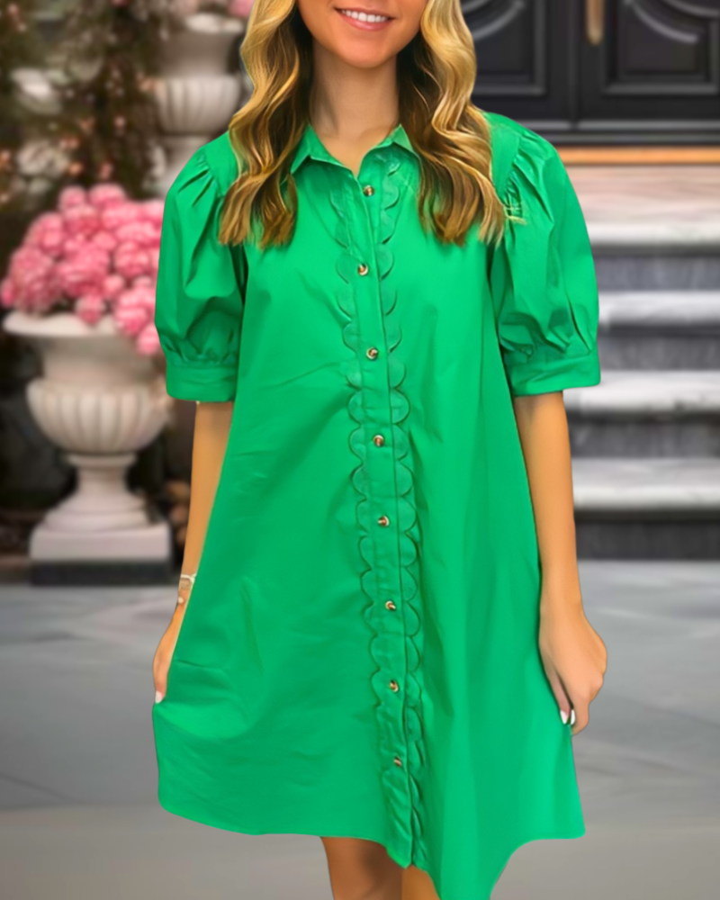 Undulating Shirt Dress