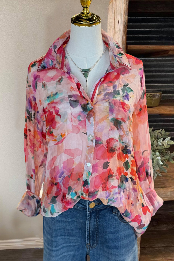 Glamorous Floral Breeze Blouse