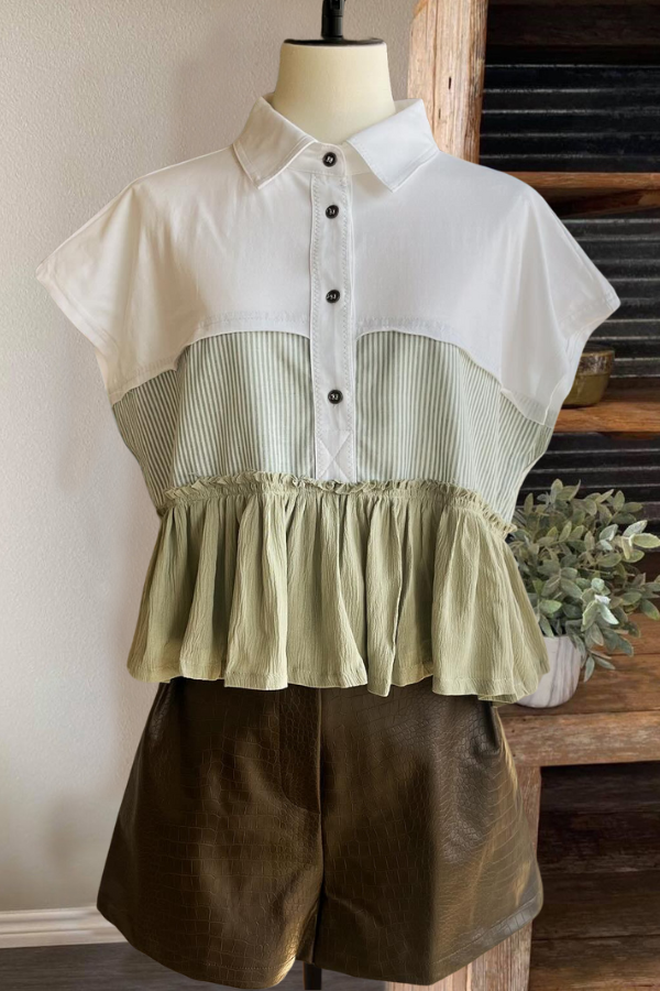 Chic Pleated Layered Top