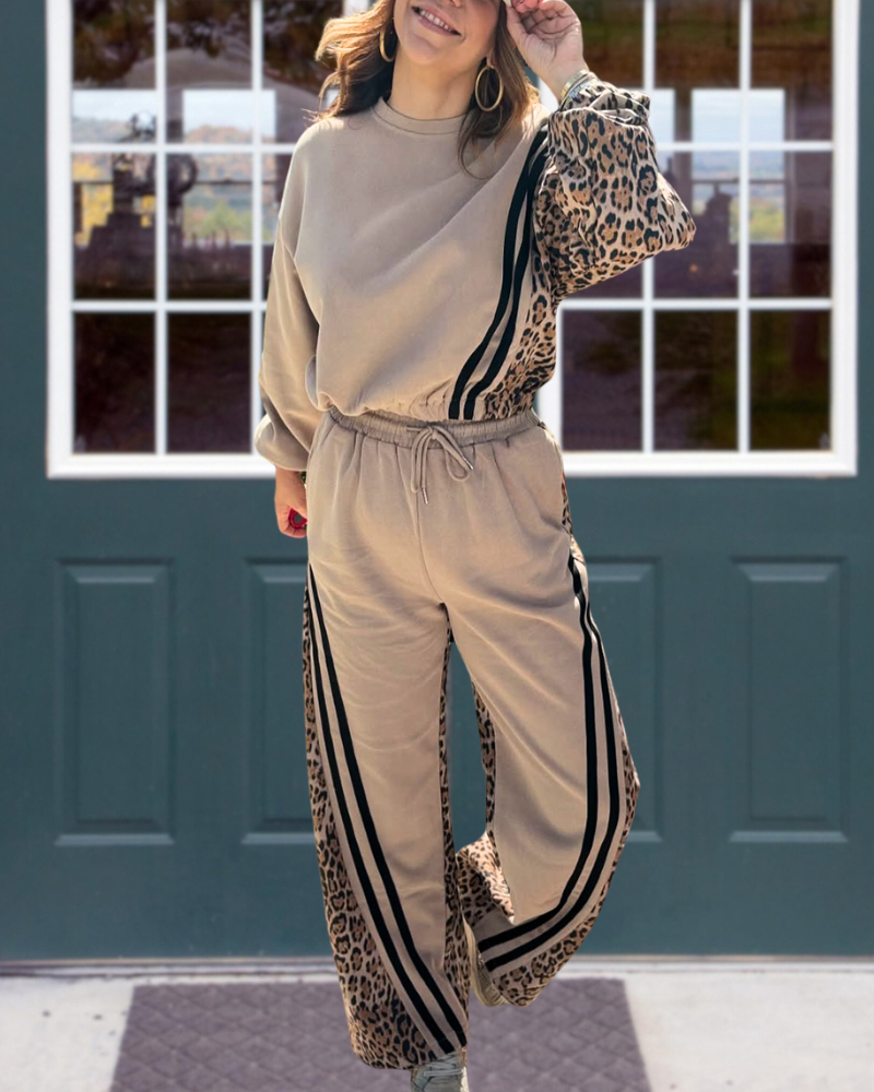 Unique Leopard Print Sports Set