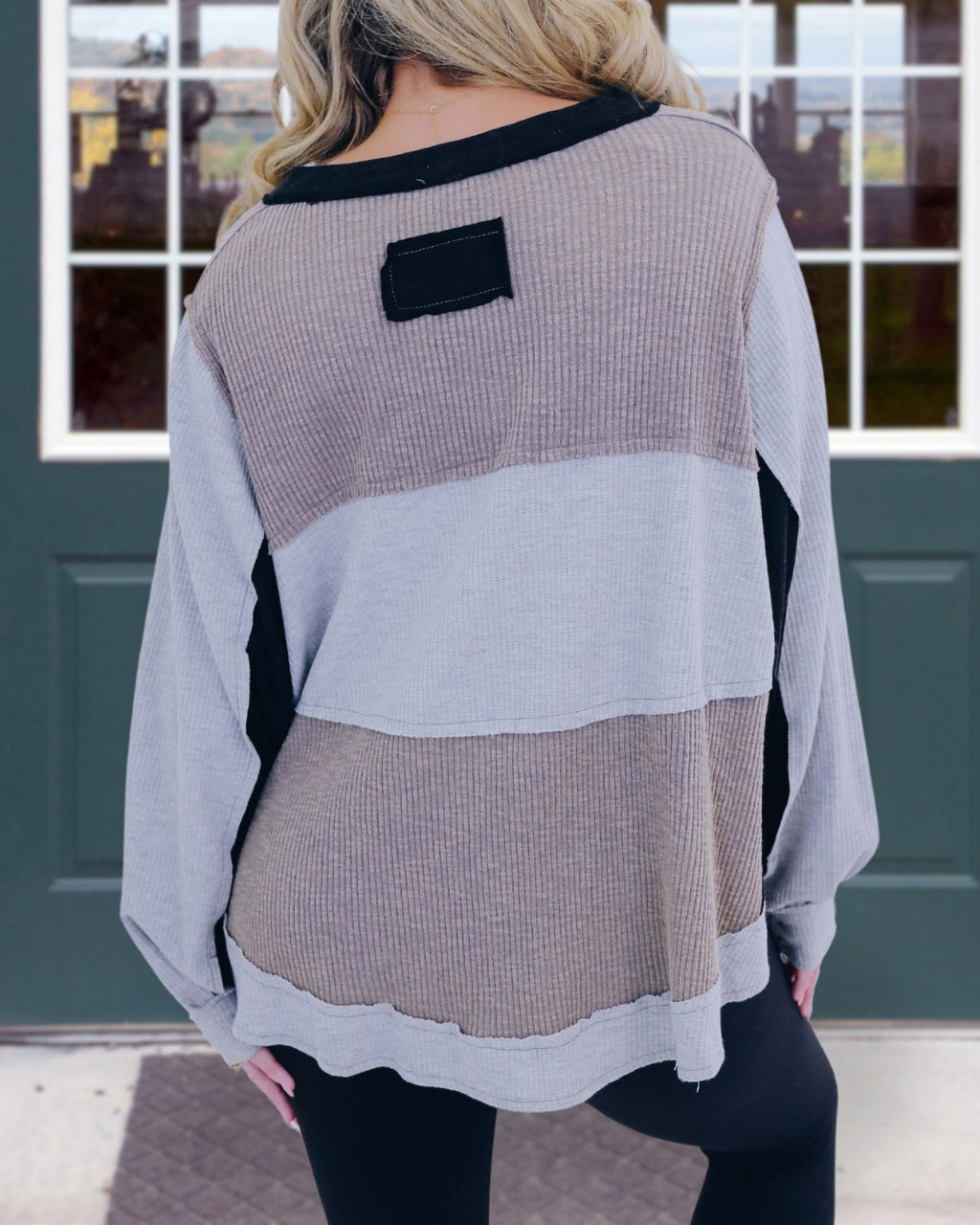 Cozy Cotton Colorblock Sweatshirt