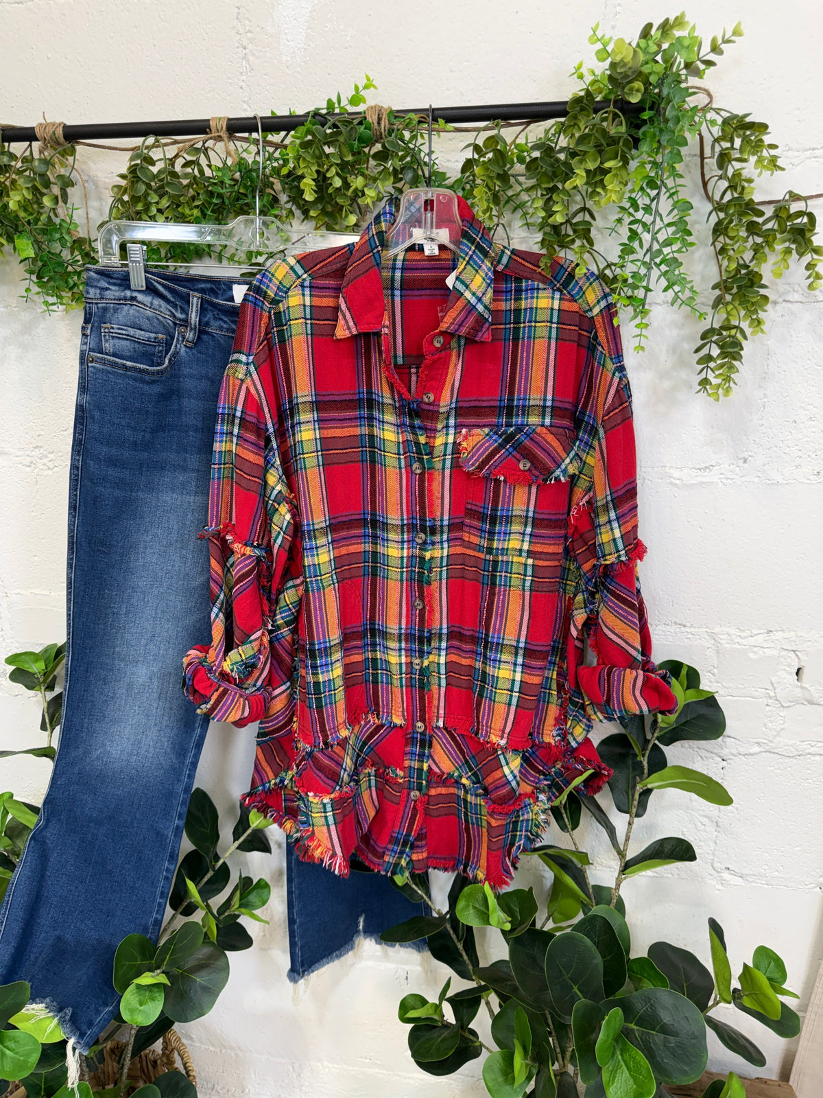Wool Blend Plaid Shirt