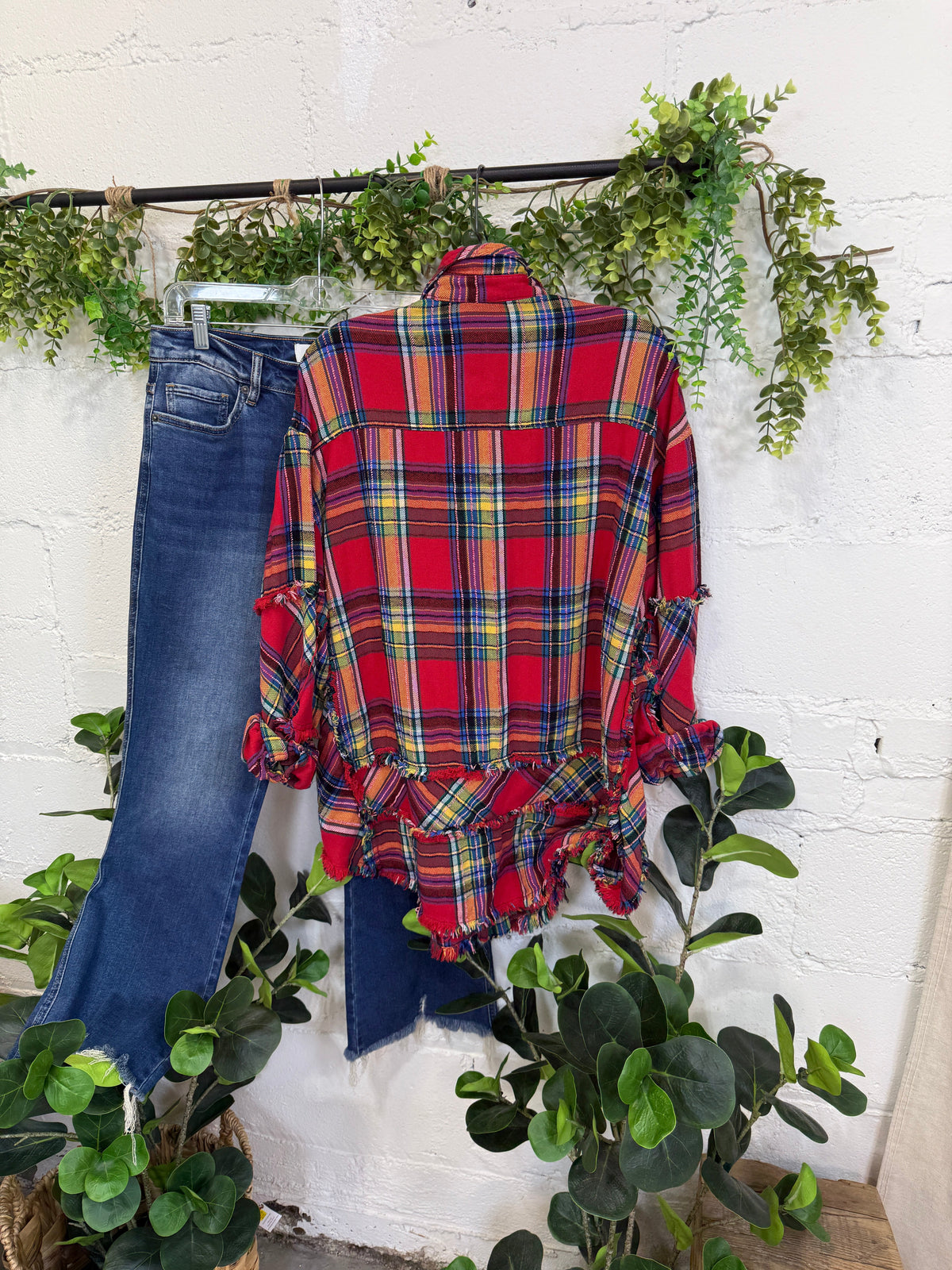 Wool Blend Plaid Shirt