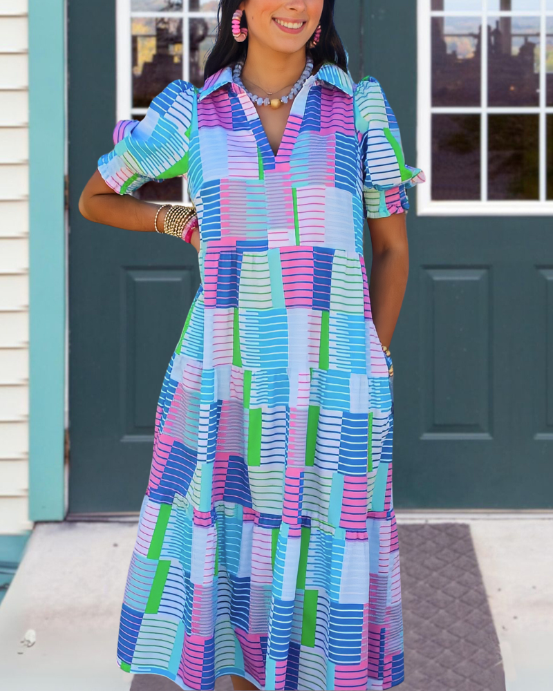 Fun Colorful Striped Dress