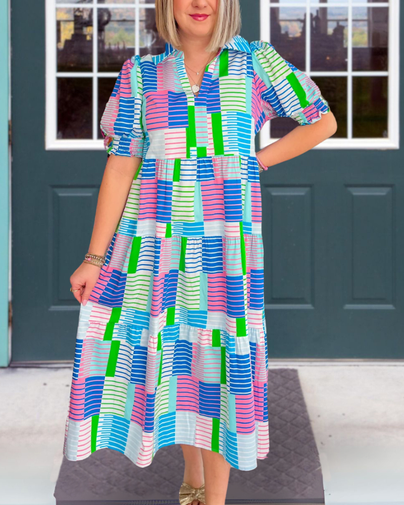 Fun Colorful Striped Dress