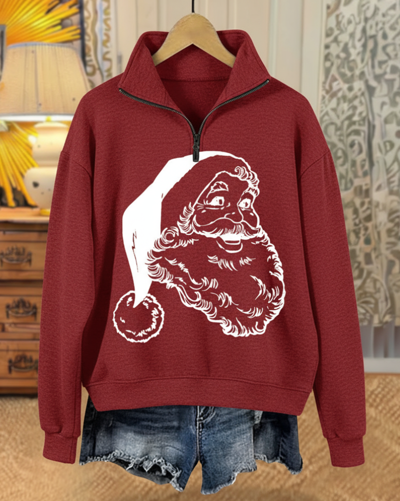 Santa Claus Half-Zip Sweatshirt