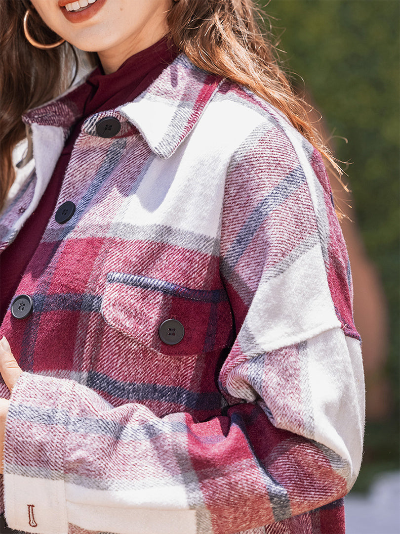 Long Cozy Plaid Shacket