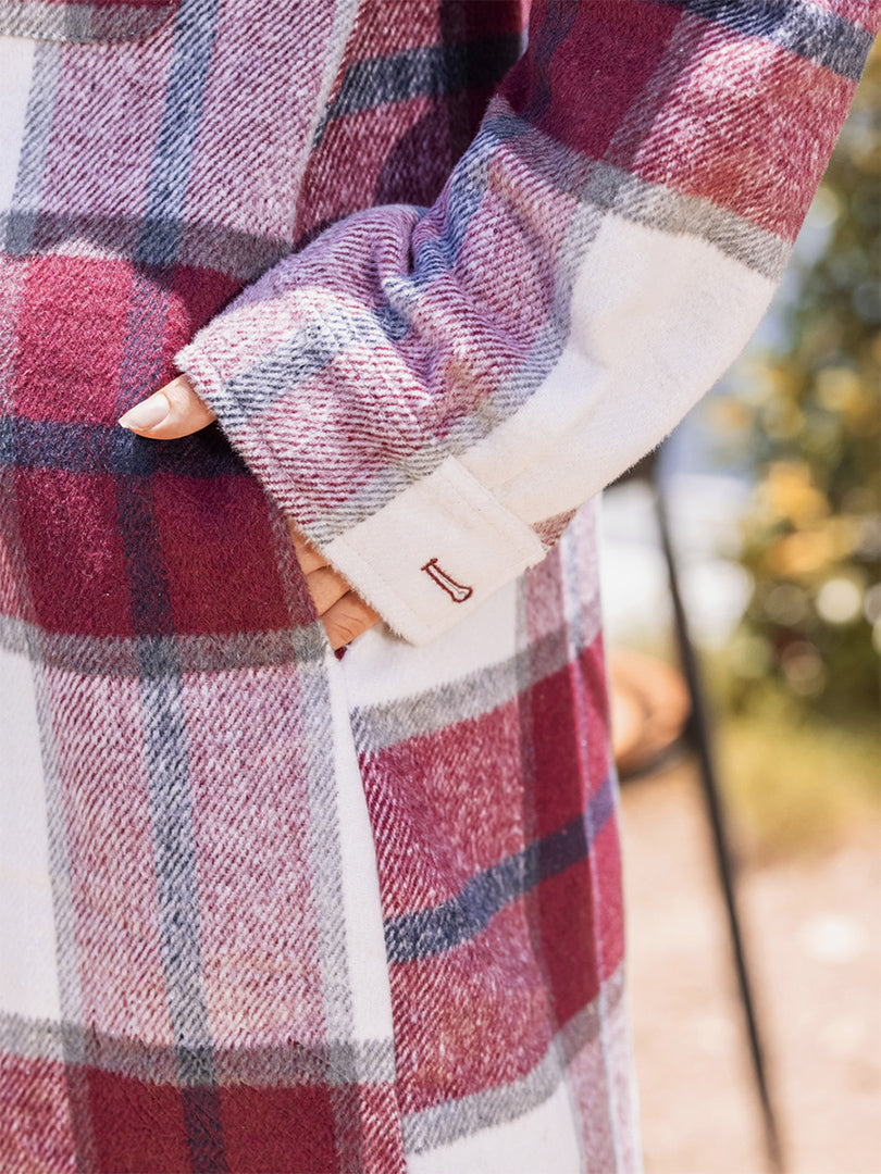 Long Cozy Plaid Shacket