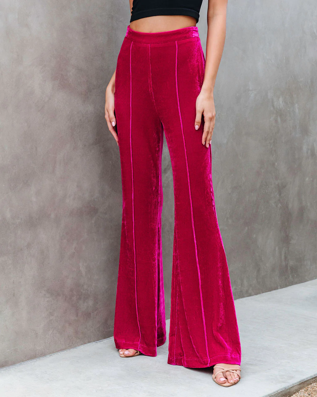 Velvet Flare Pants