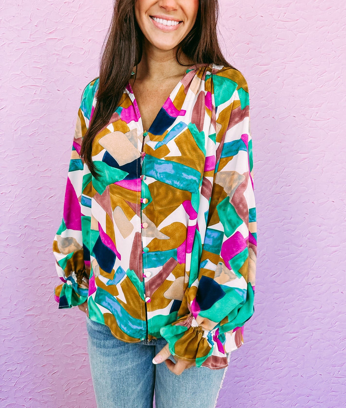 Watercolor Print Shirt