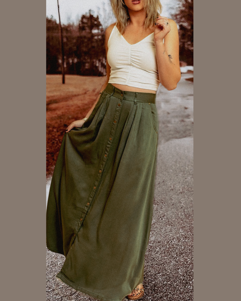 Army Green Skirt