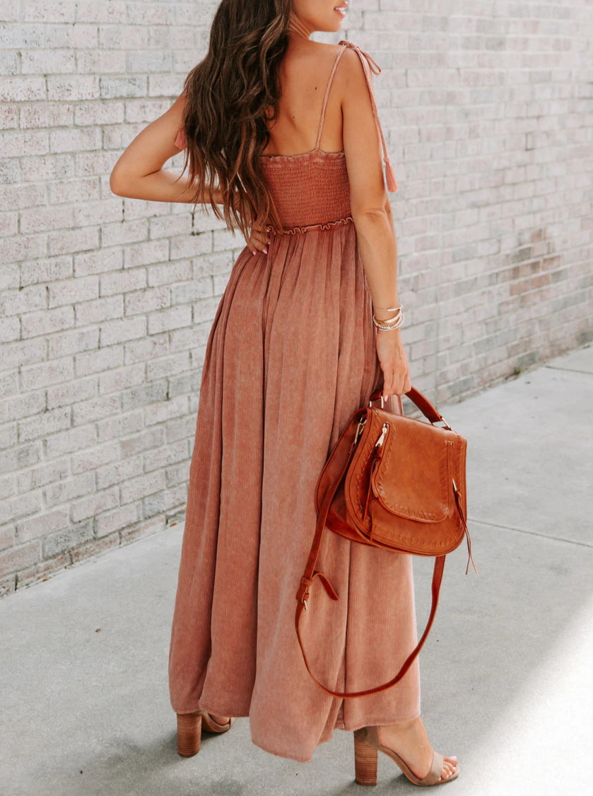 Wavy Wide Leg Jumpsuit