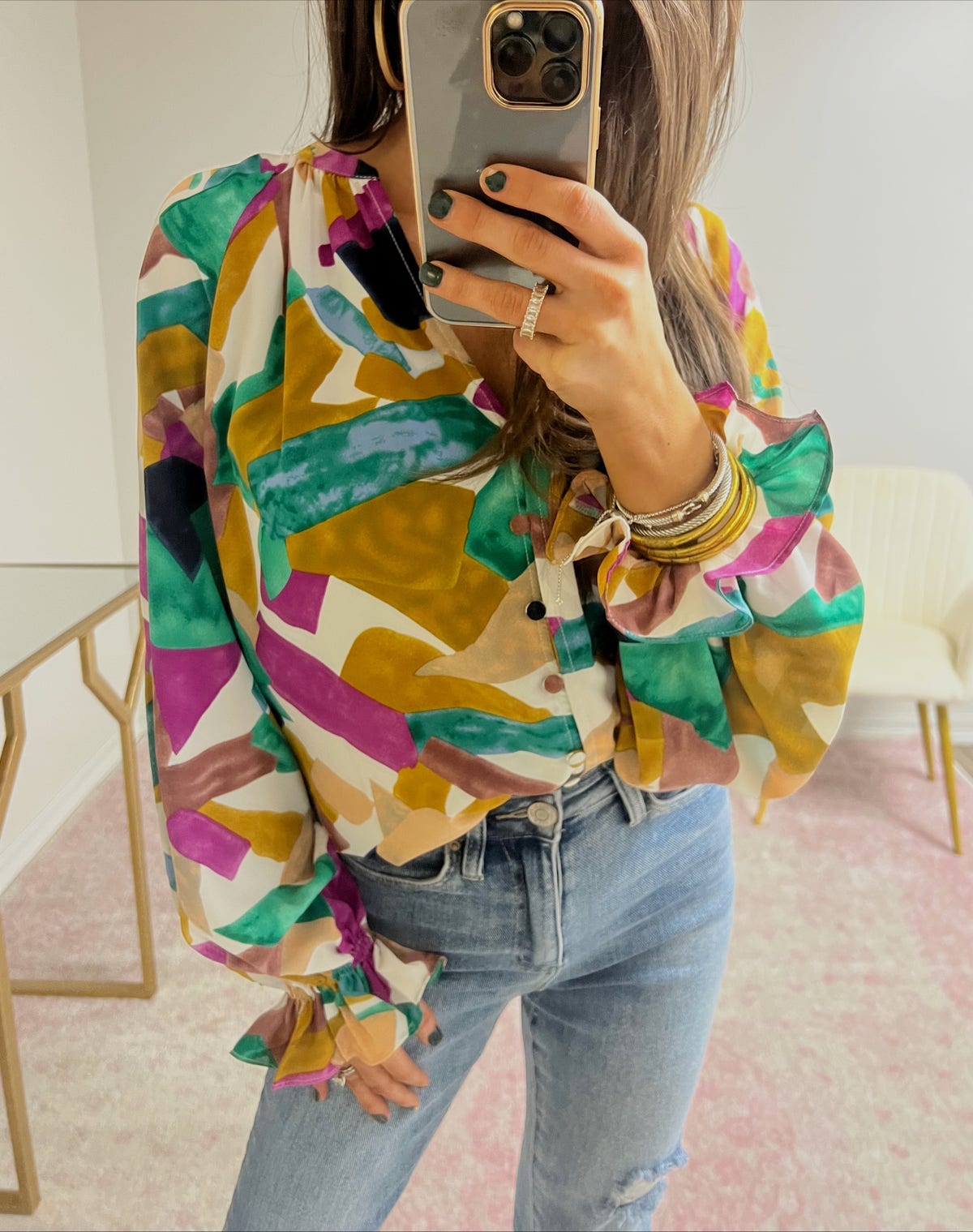 Watercolor Print Shirt